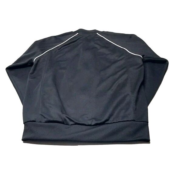 Adidas Men Medium Track Jacket Zip Up Black White Stripe Athletic Leisure Casual - Picture 2 of 14